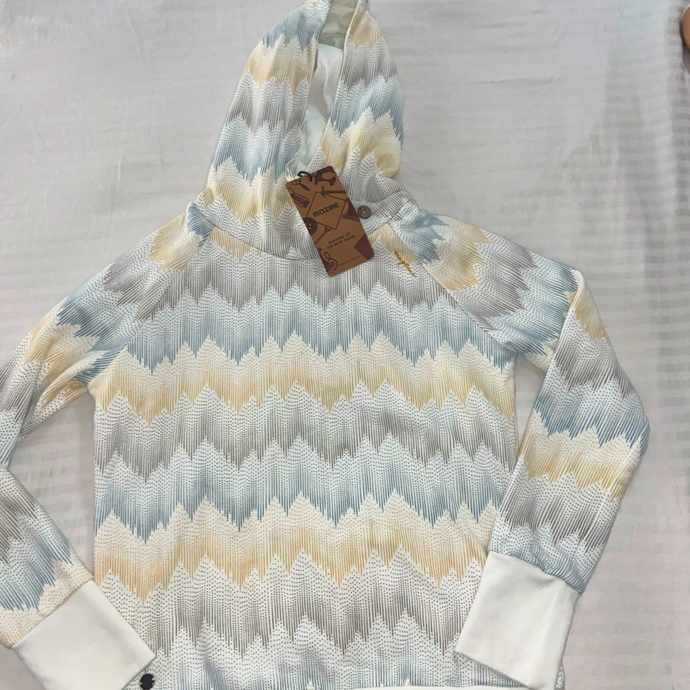 Mazine PETA approved vegan micro dots zigzag print hoody